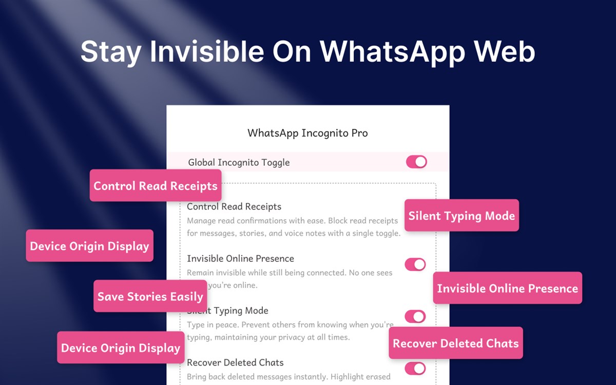 WA Incognito - Turn Off Read Receipts & WhatsApp Status Saver | WASBB.COM