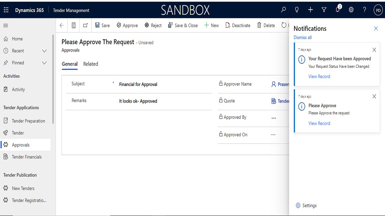 Snapshot 4 of Wipro Tender Management Solution