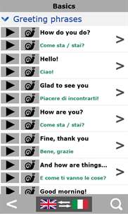 Italian talking phrasebook screenshot 2