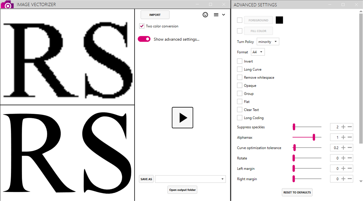 #1. Image Vectorizer (Windows) Door: Megaish