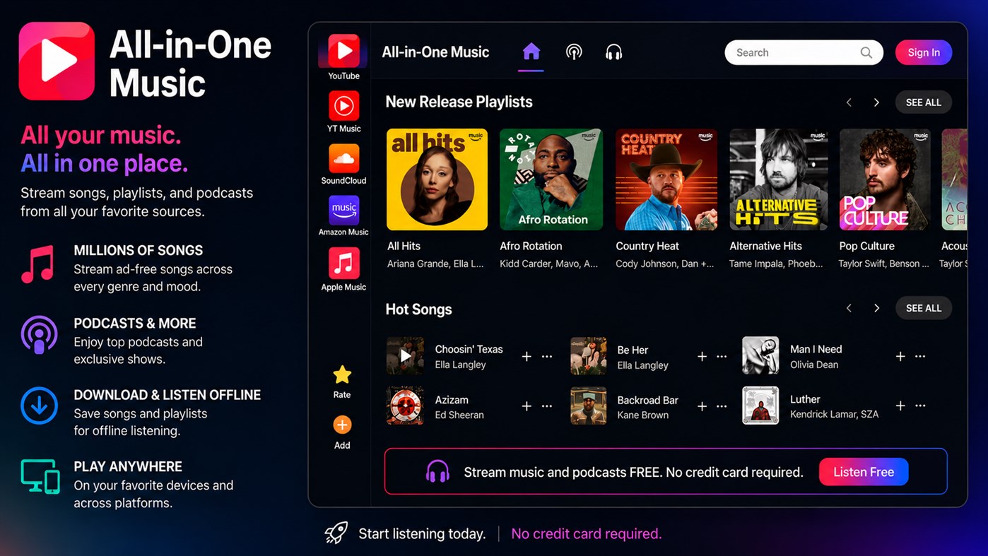 #4. Music App : All-in-One (Windows) By: Shambhus Temptation