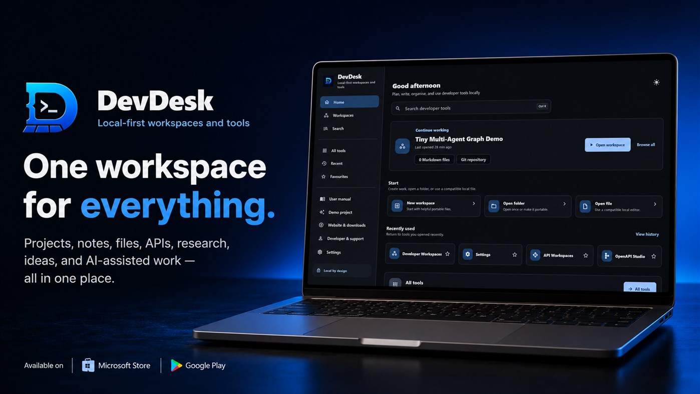 #1. DevDesk (Windows) Przez: Baishalya