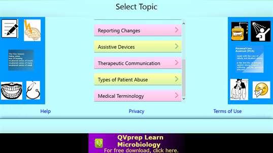 QVprep Lite Nursing, Caregiver, PCA prep screenshot 2