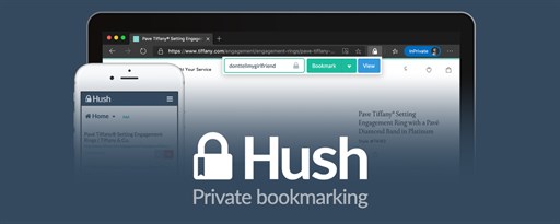 Hush - private bookmarking marquee promo image