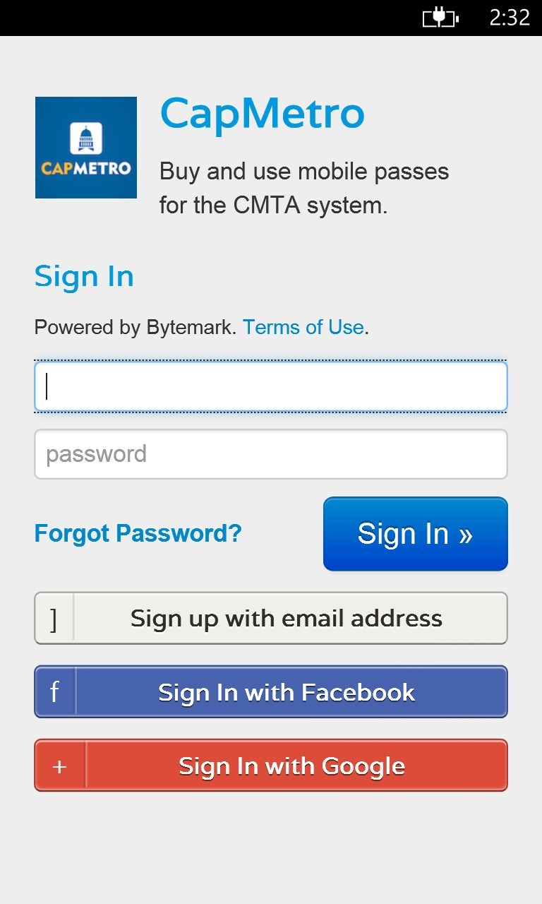 CapMetro for Windows 10 Mobile