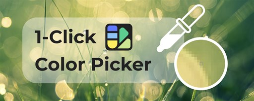 1-Click Color Picker: Instant Eyedropper (hex, rgb, hsl) marquee promo image