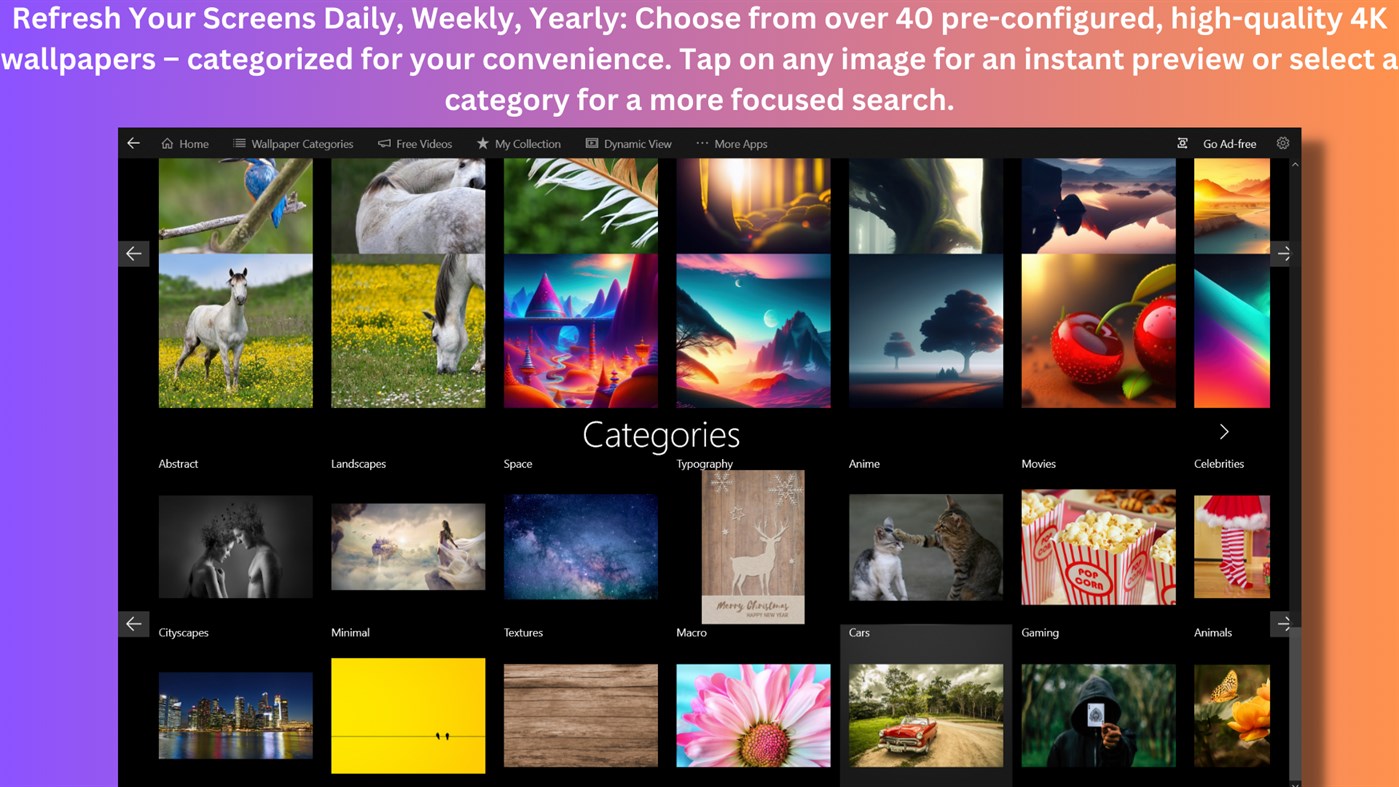 #3. Ultra 4K HD Wallpapers: Desktop WallPapers (Windows) By: finetuneapps