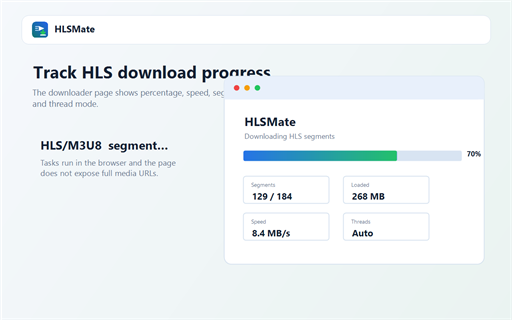 HLSMate - HLS/M3U8 Video Downloader