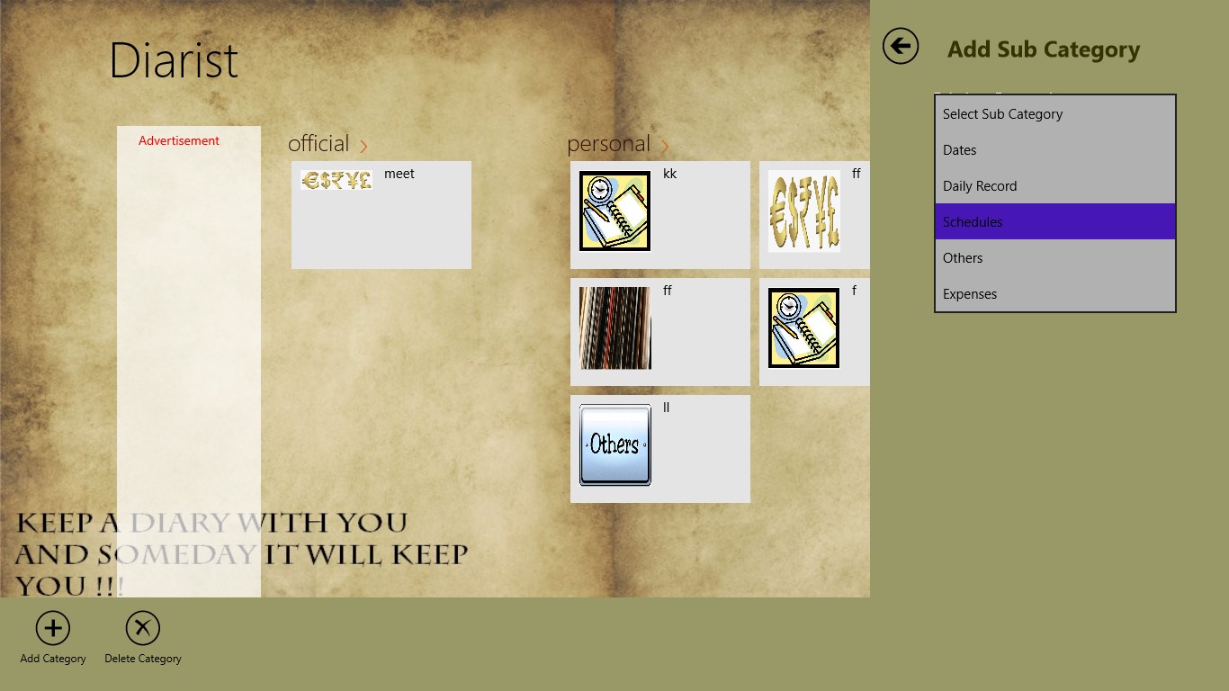 diarist - microsoft store 应用程序