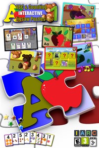 Kids ABC and Counting Jigsaw Puzzle game - teaches the alphabet and numeracy