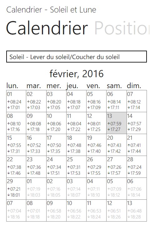 Acheter Calendrier Soleil Et Lune Microsoft Store Fr Ch