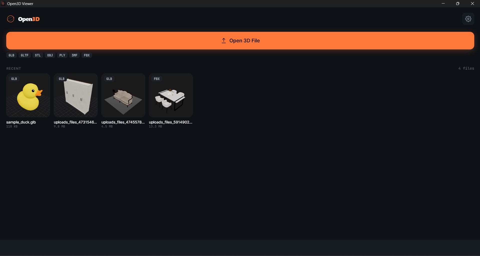 Open3D Viewer screenshot