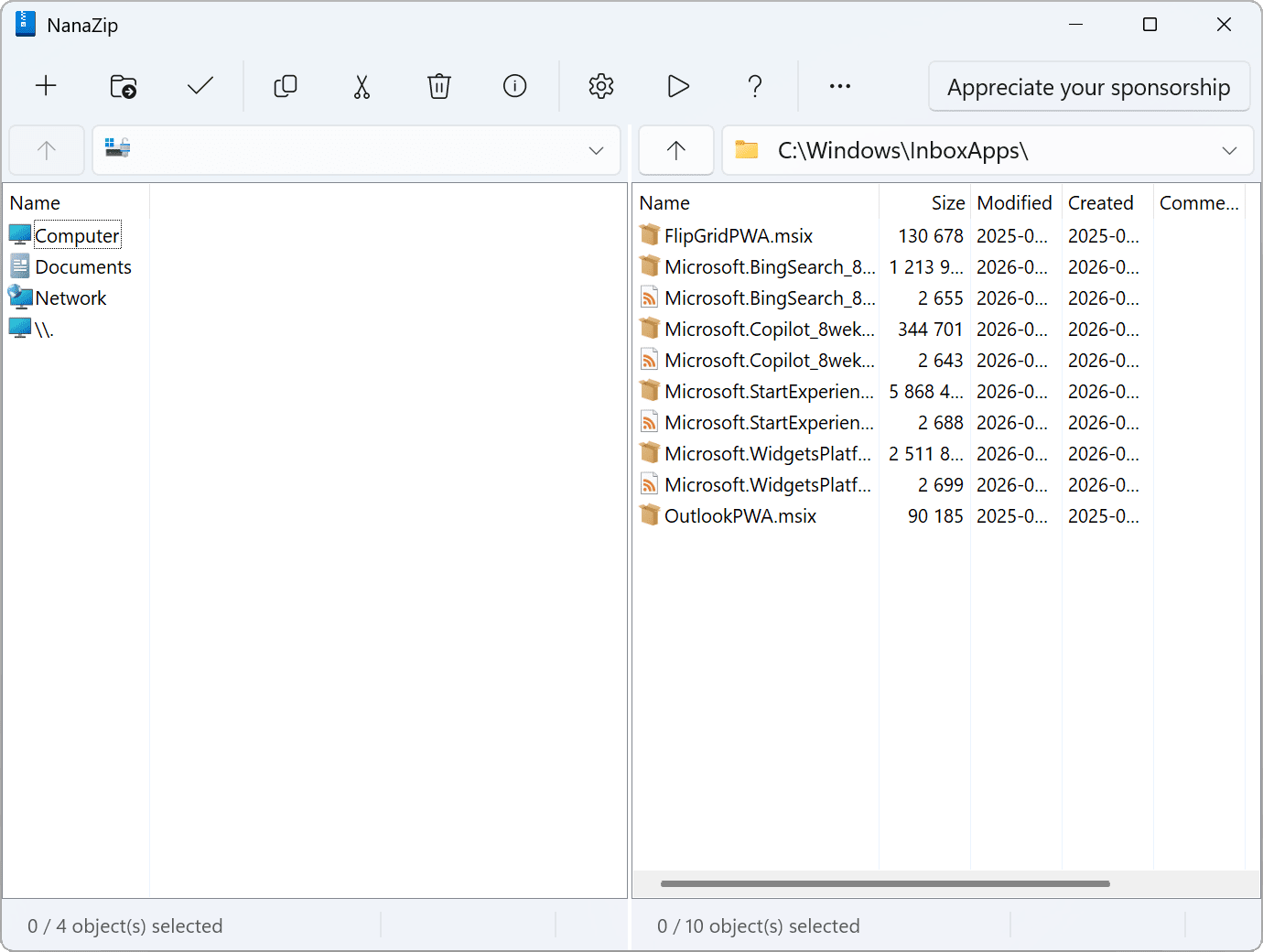 NanaZip Preview screenshot
