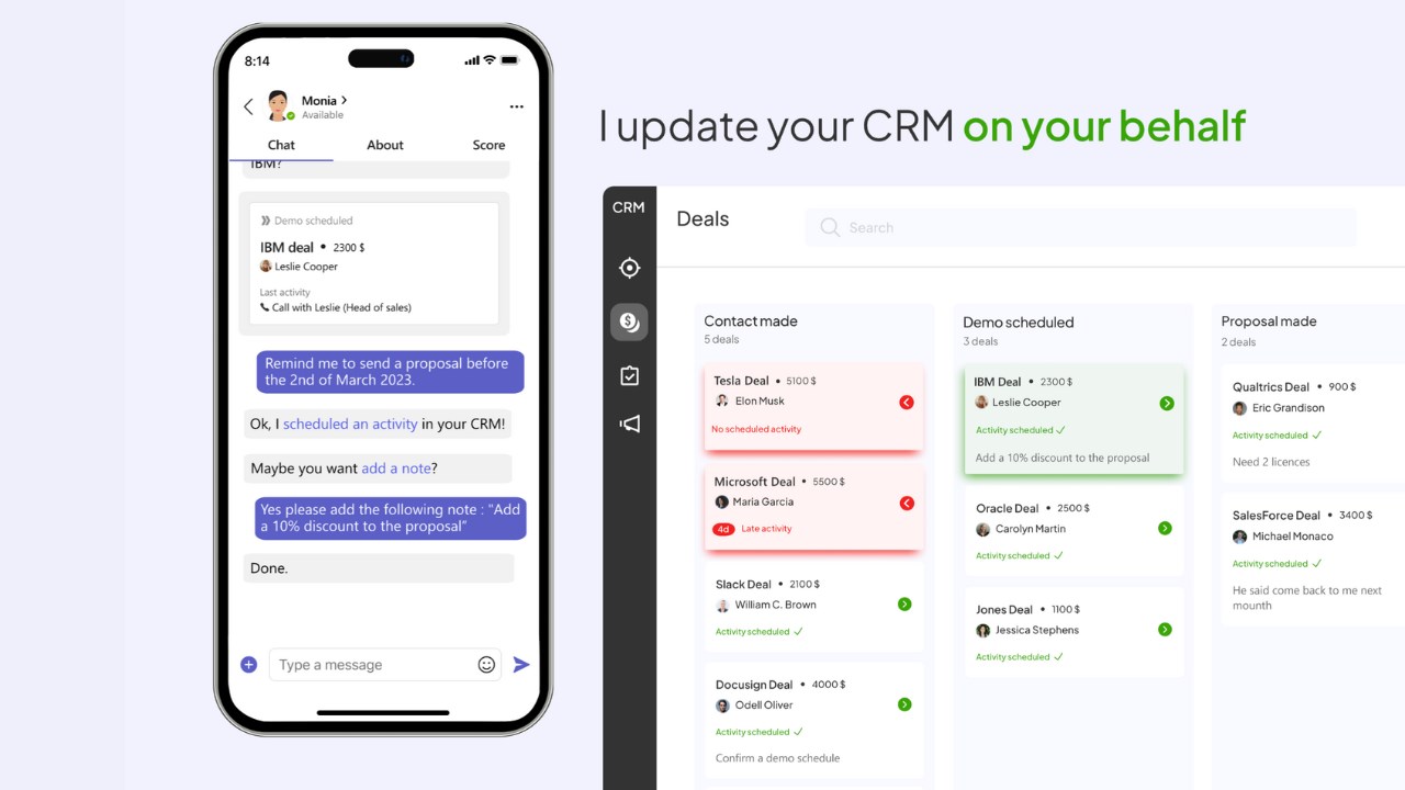 Snapshot 1 of Monia | CRM Assistant
