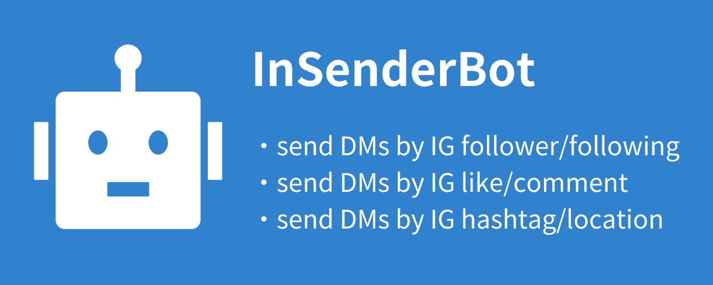 InSenderBot-DM Sender Bot,bulk message sender marquee promo image