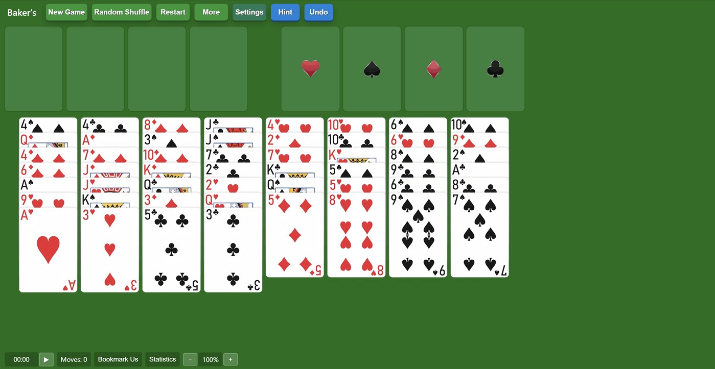 #1. Baker's Game Solitairex (Windows) 由: Solitairen