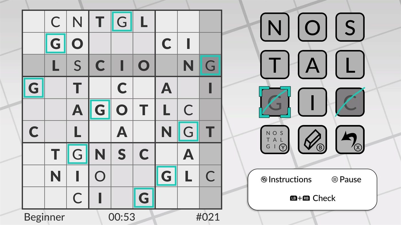 #3. Word Sudoku by POWGI (Xbox) By: Lightwood Games