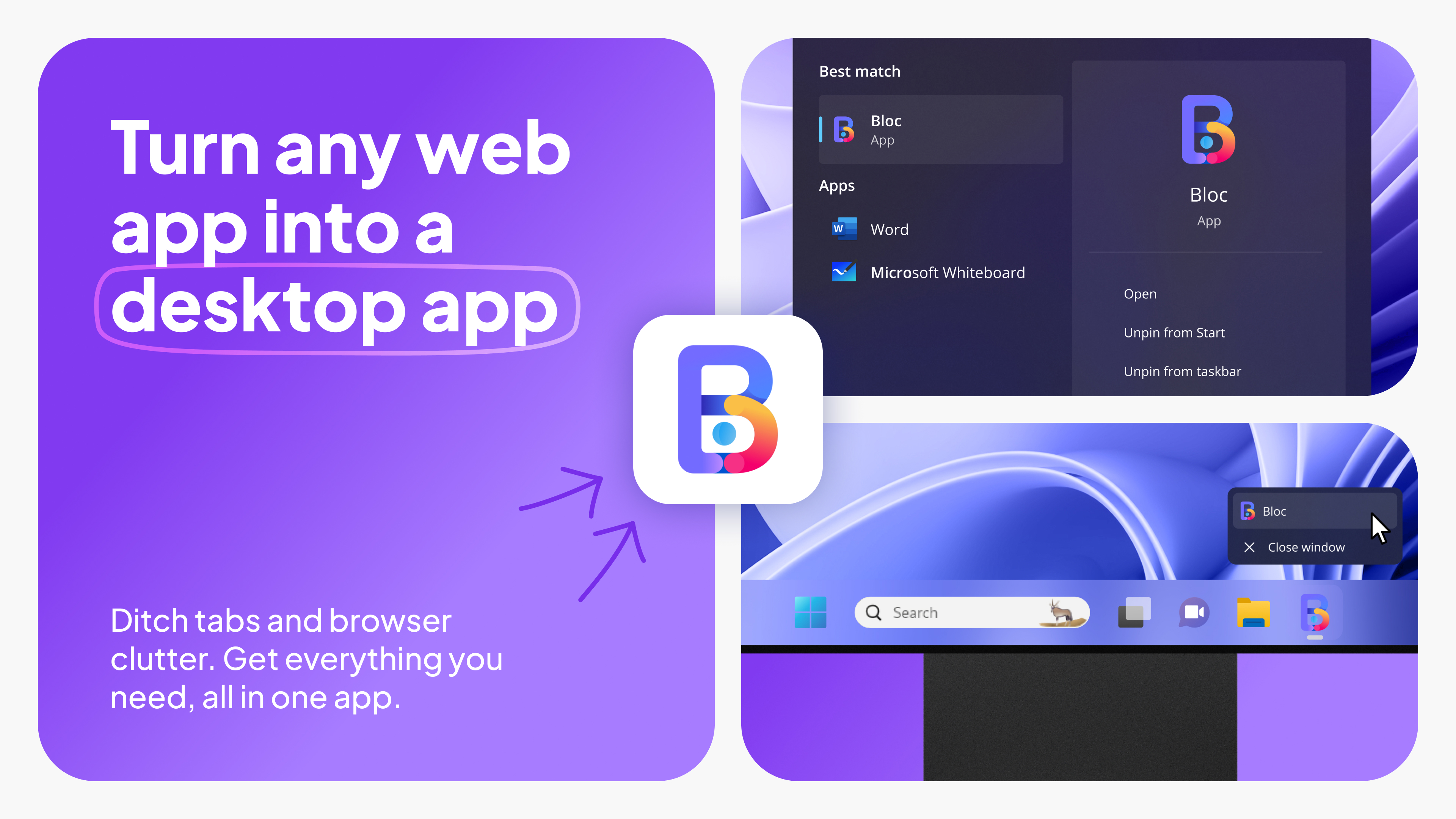 Bloc - Organize Email, Social & Web Apps - Windows官方下载| 微软应用商店| Microsoft  Store