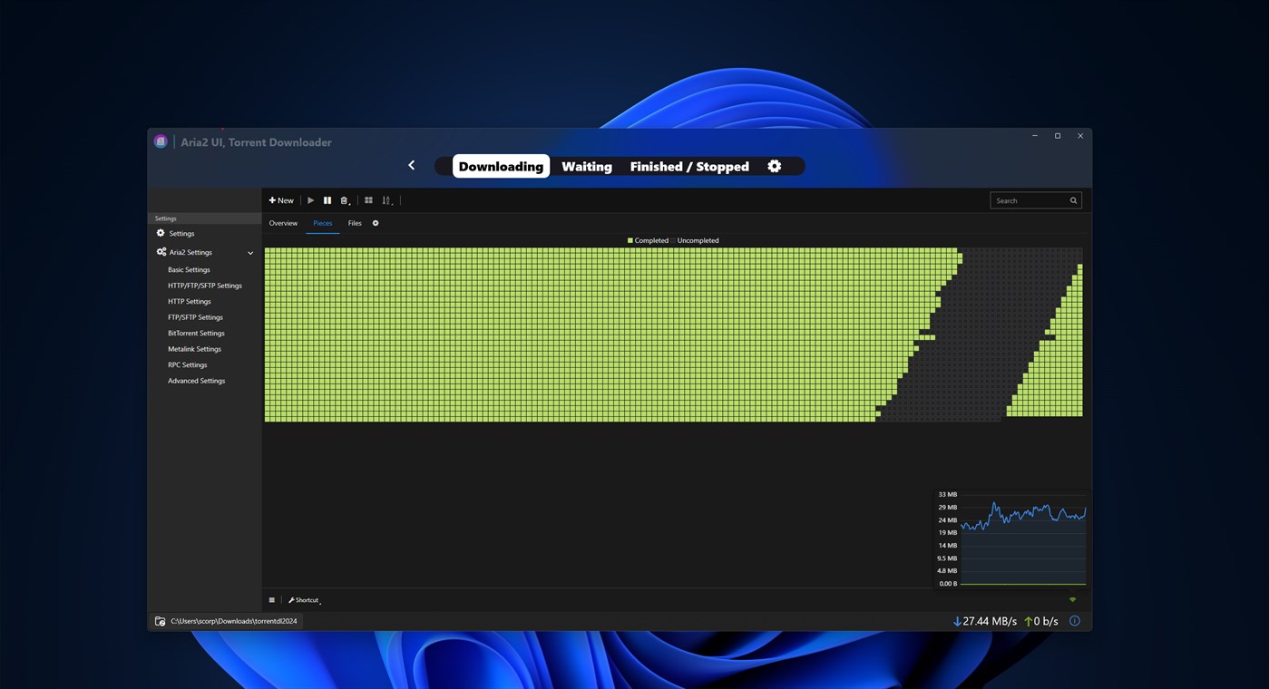 #3. aria2 UI - Torrent Downloader (Windows) โดย: parmata