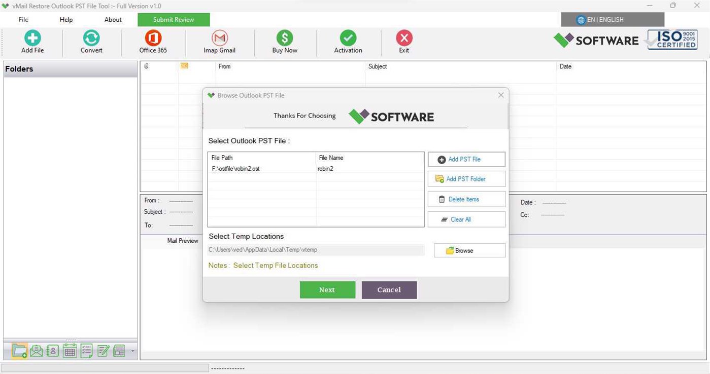 #2. Restore PST File Tool (Windows) От: VARTIKA SOFTWARE PRIVATE LIMITED