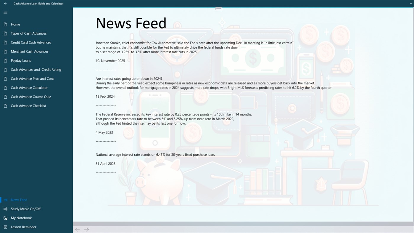#5. Cash Advance Loan Guide and Calculator (Windows) By: Better courses