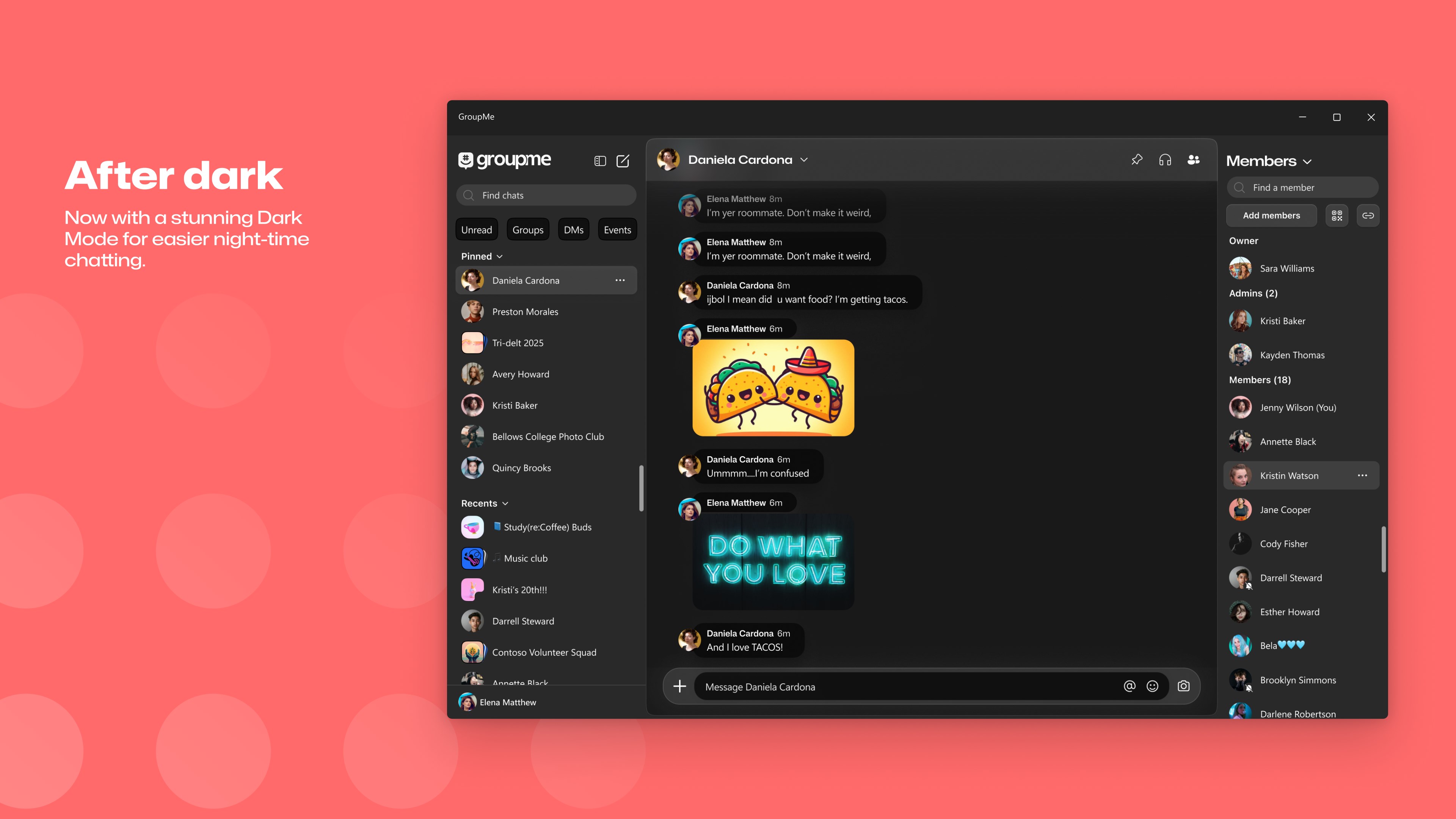 GroupMe screenshot