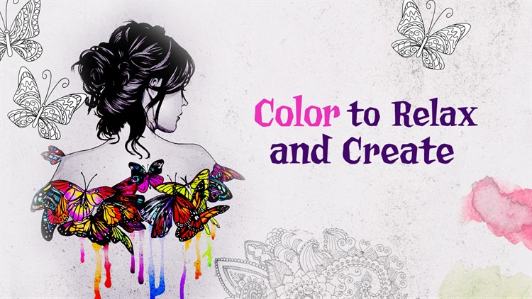 Adult Coloring Book With Multiple Templates & Colors - PC - (Windows)