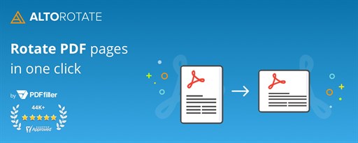 Alto Rotate Pages in PDF by PDFfiller marquee promo image