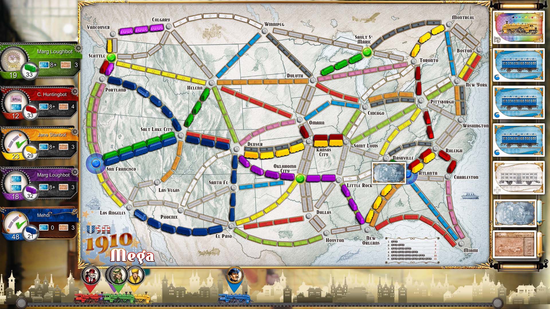 Ticket to ride большая карта