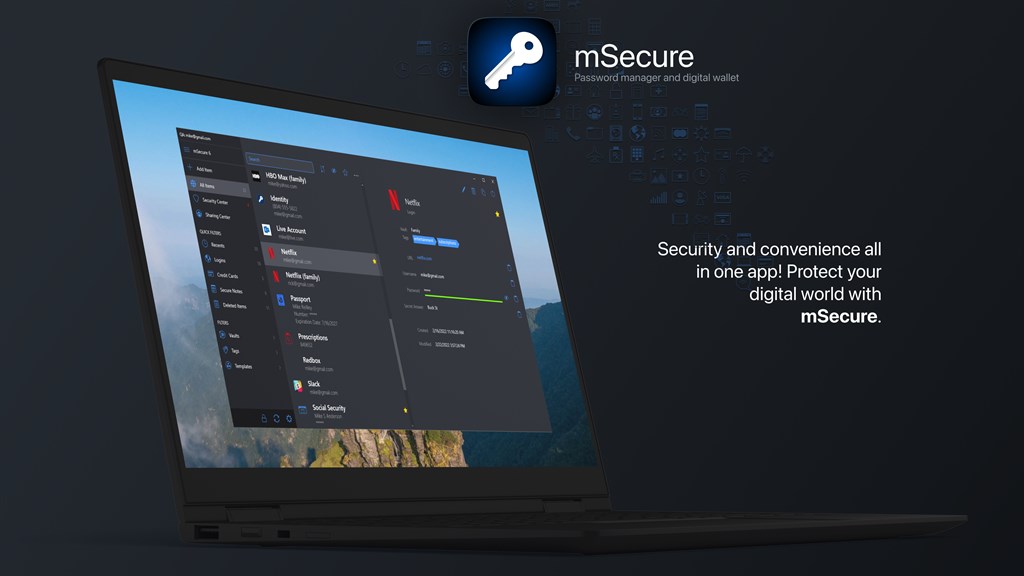 mSecure - Password Manager and Digital Wallet_1