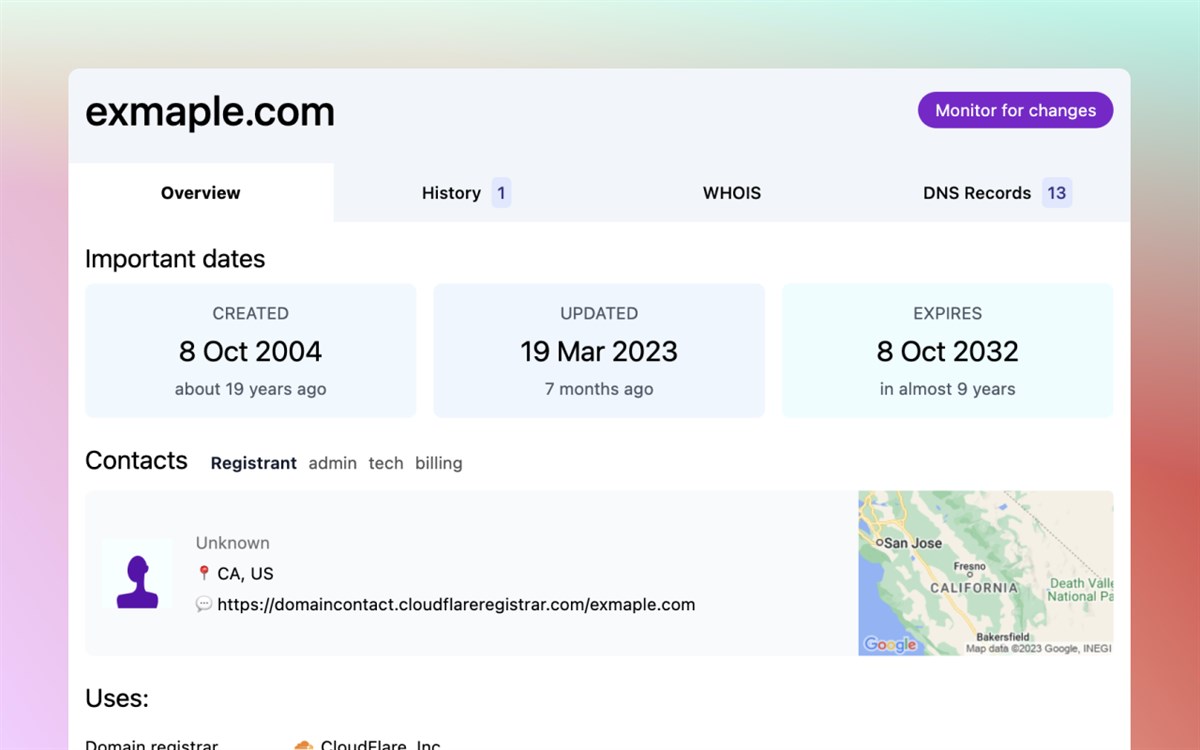 Domain Info
