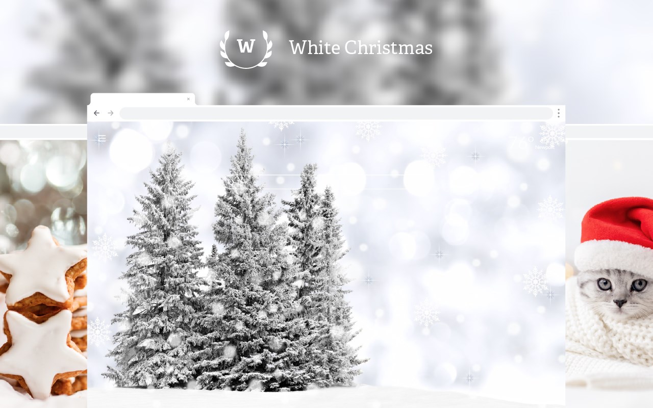 White Christmas Countdown HD Wallpapers Theme