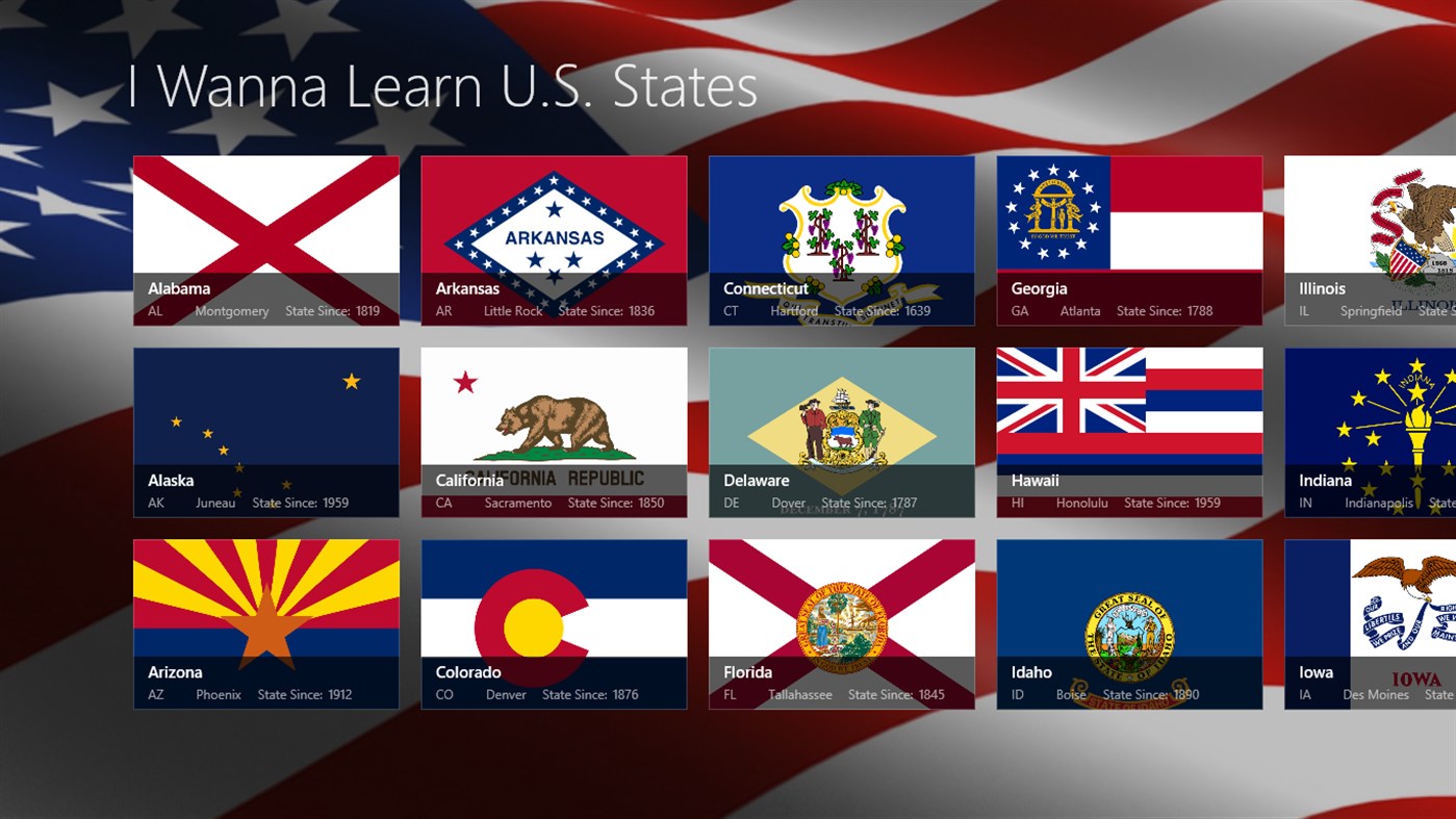 #1. I Wanna Learn U.S. States (Windows) بواسطة: SoftStuf Software inc