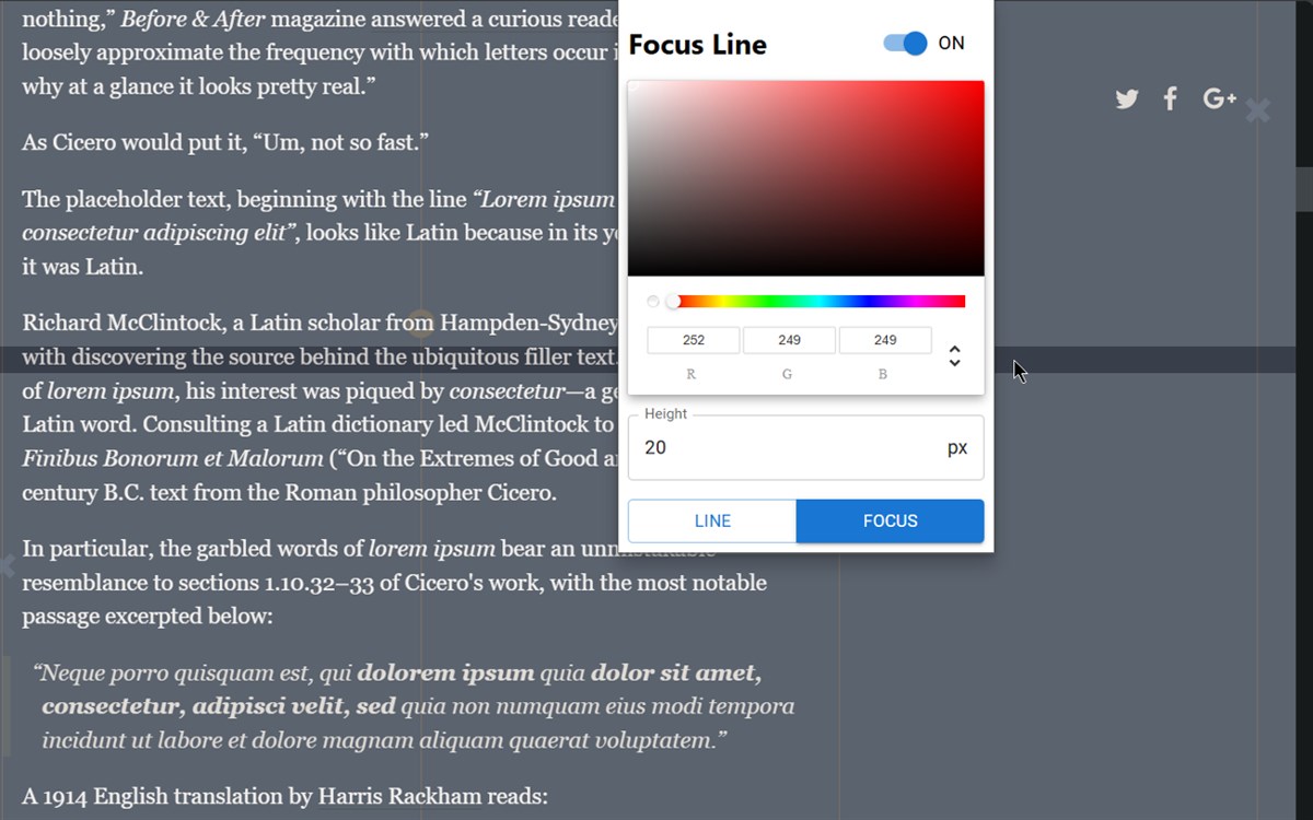 Focus Line