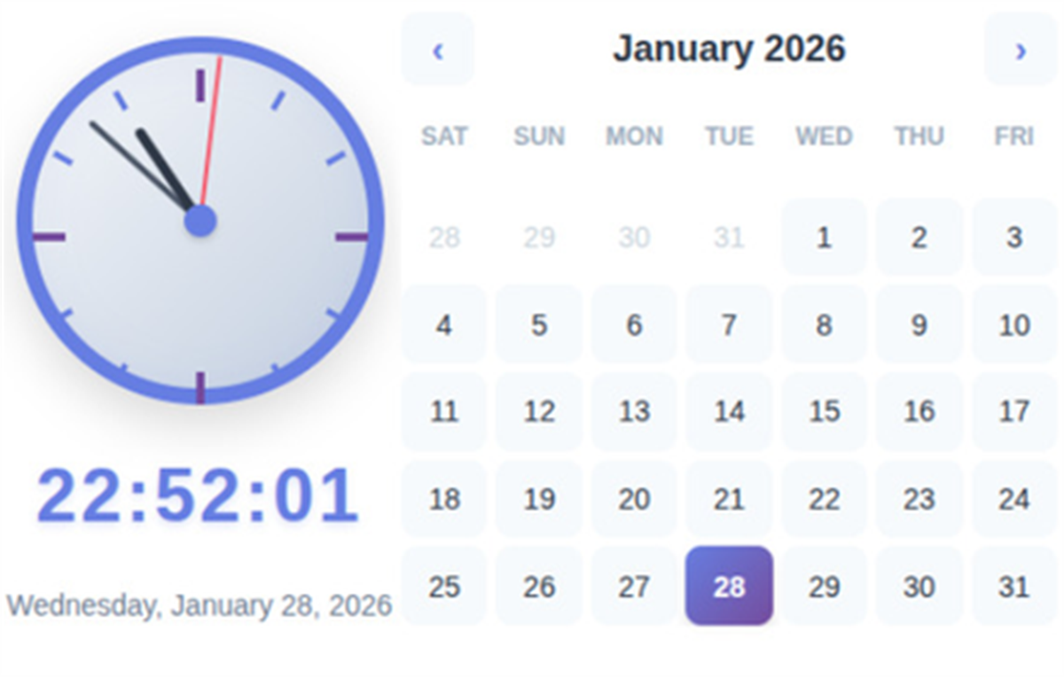 Clock, Alarm, Timer & Stopwatch