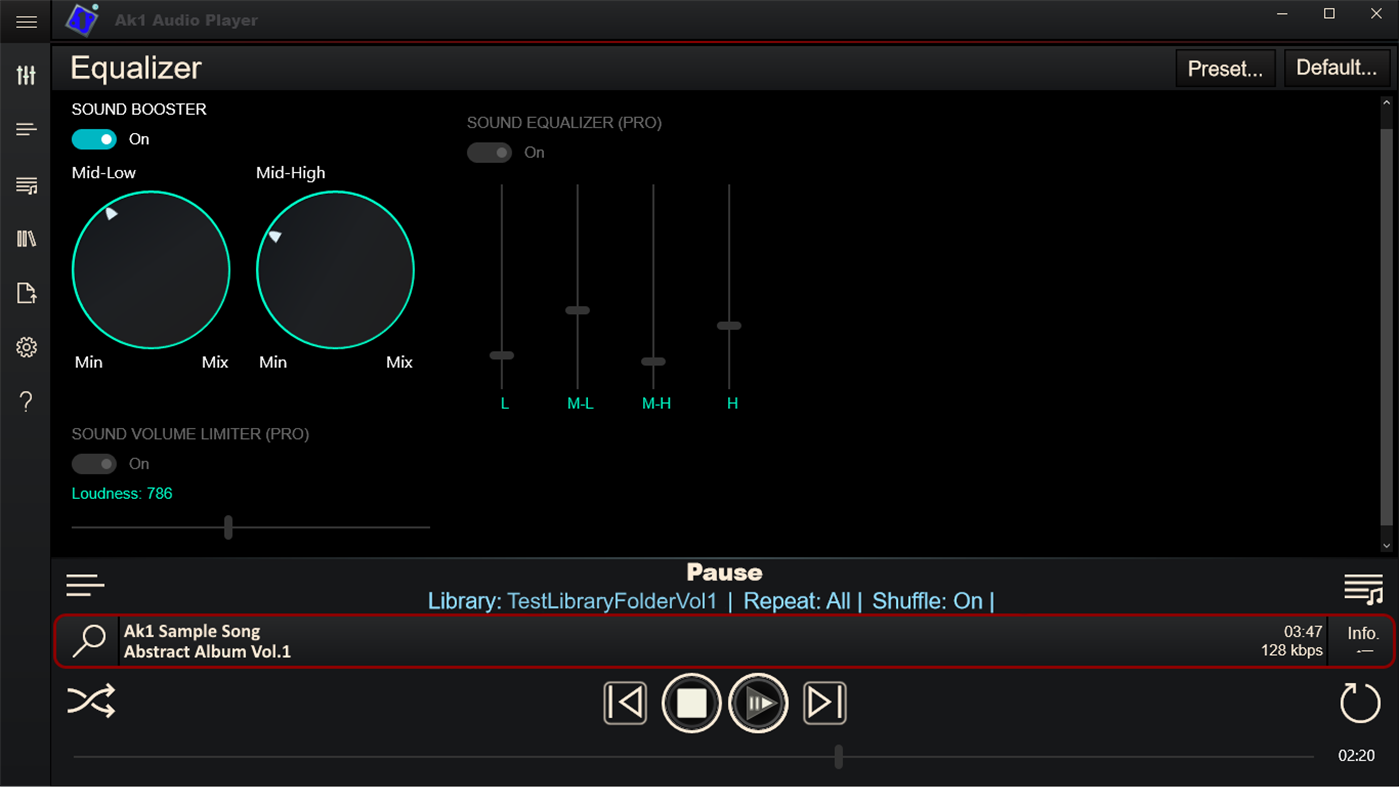 #2. Ak1 Audio Player (Windows) بواسطة: Proocloog