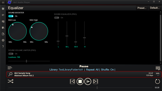 Ak1 Audio Player screenshot 2