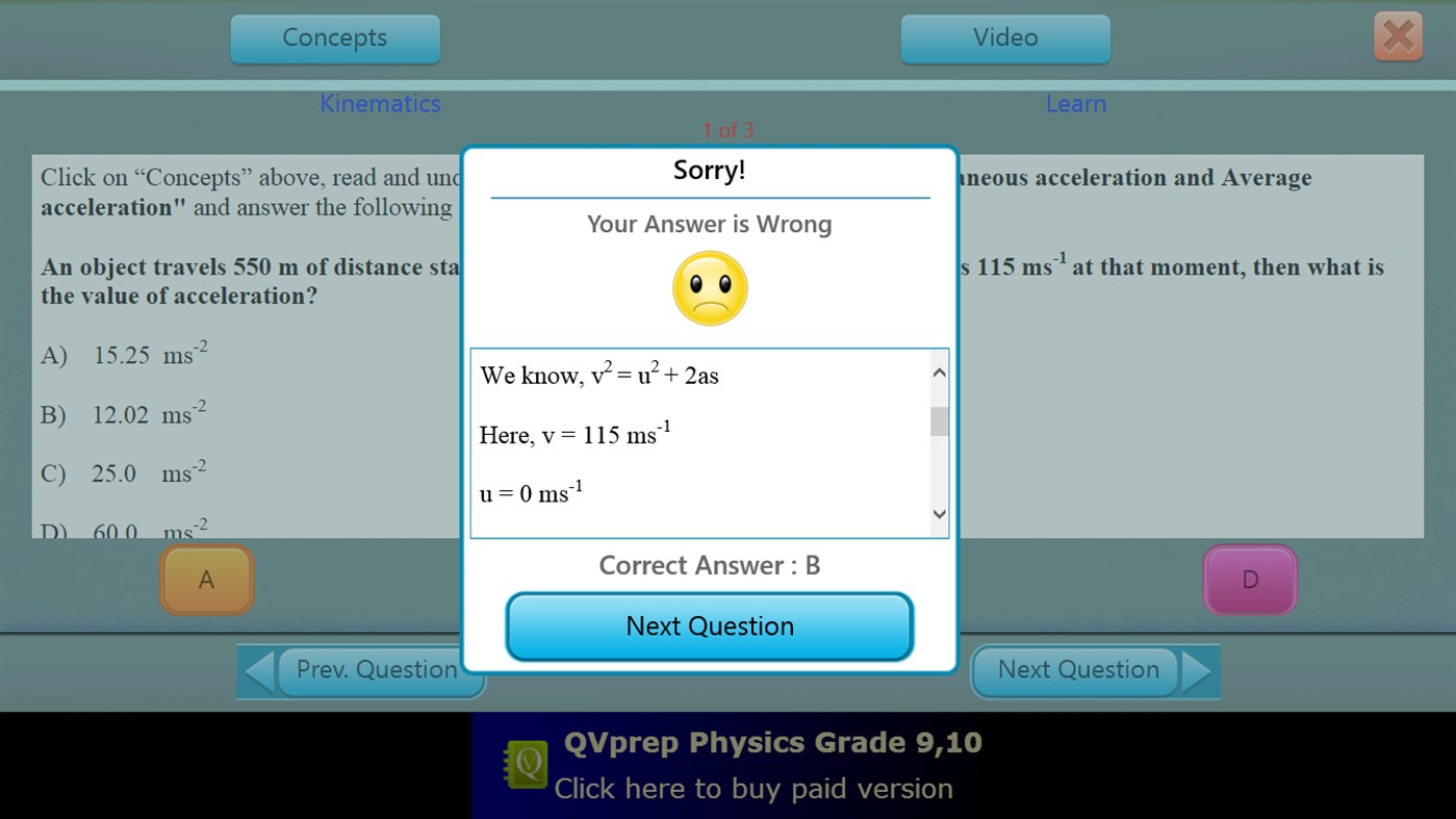 #7. QVprep Lite Physics Grade 9 10 (Windows) 来自: PJP Consulting LLC