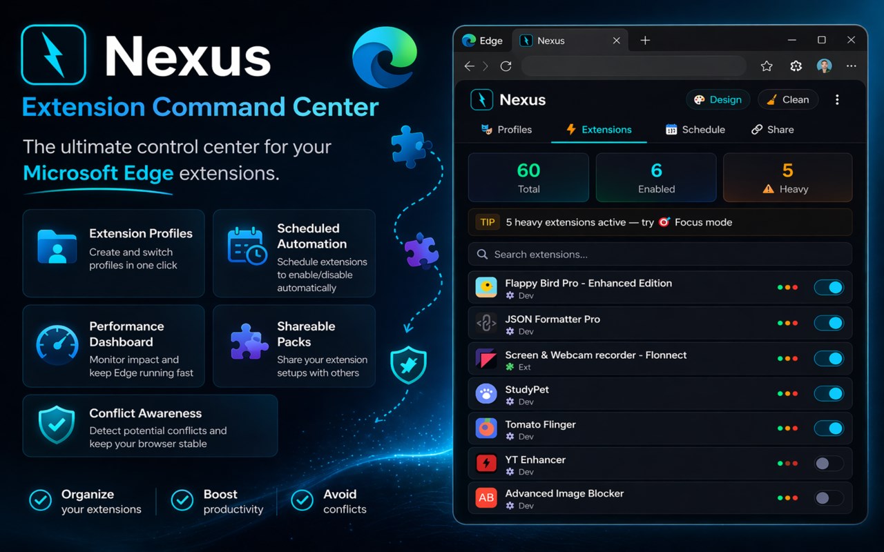 Nexus — Extension Command Center