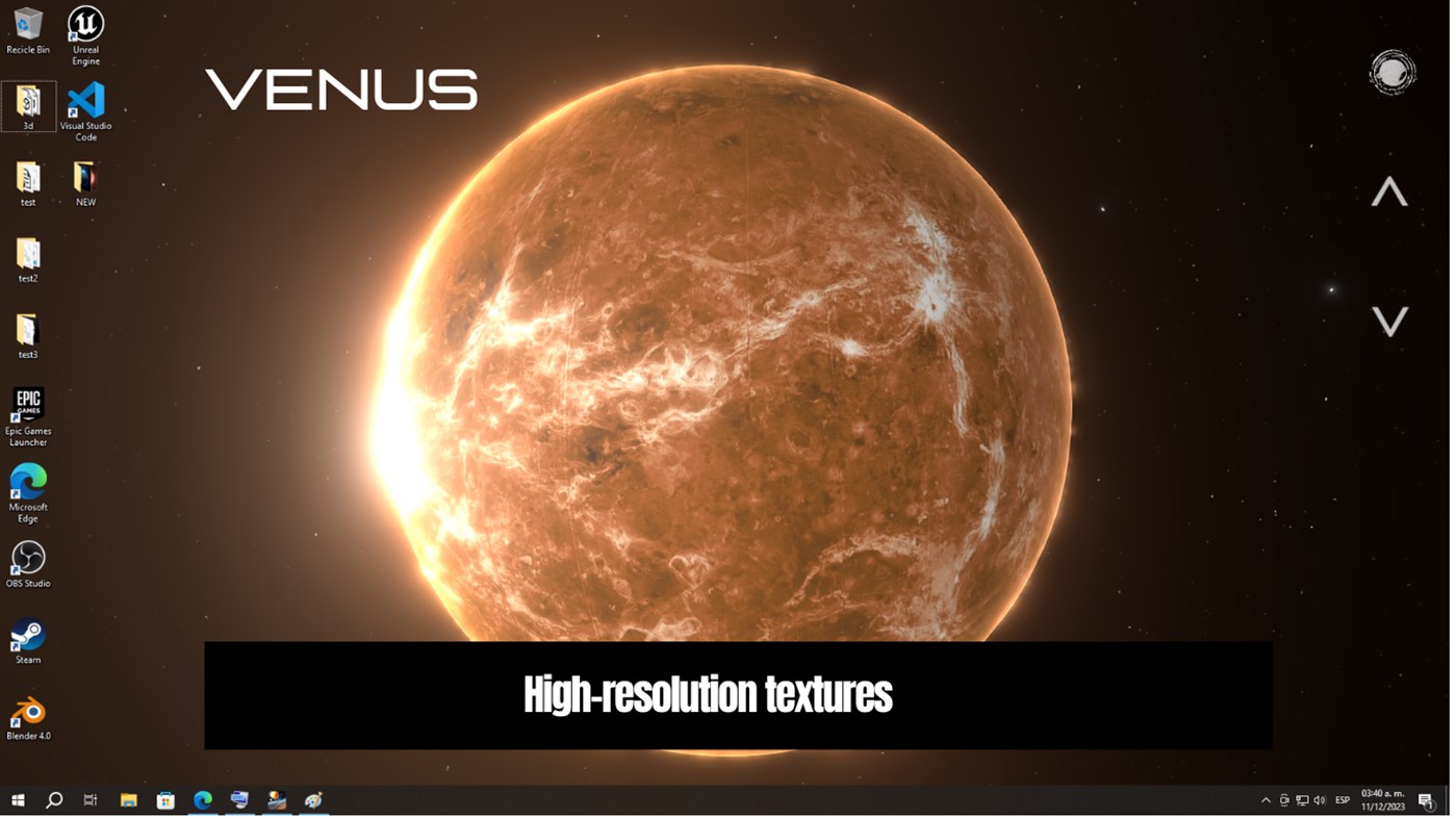 #3. Solar System Real Live Wallpaper Interactive (Windows) 来自: Husky Estudio Soft