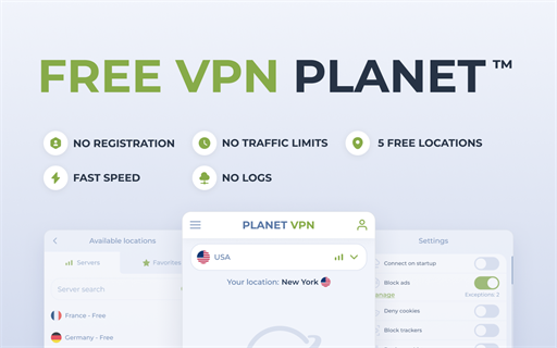 Planet VPN: Free VPN Proxy & Ad Blocker