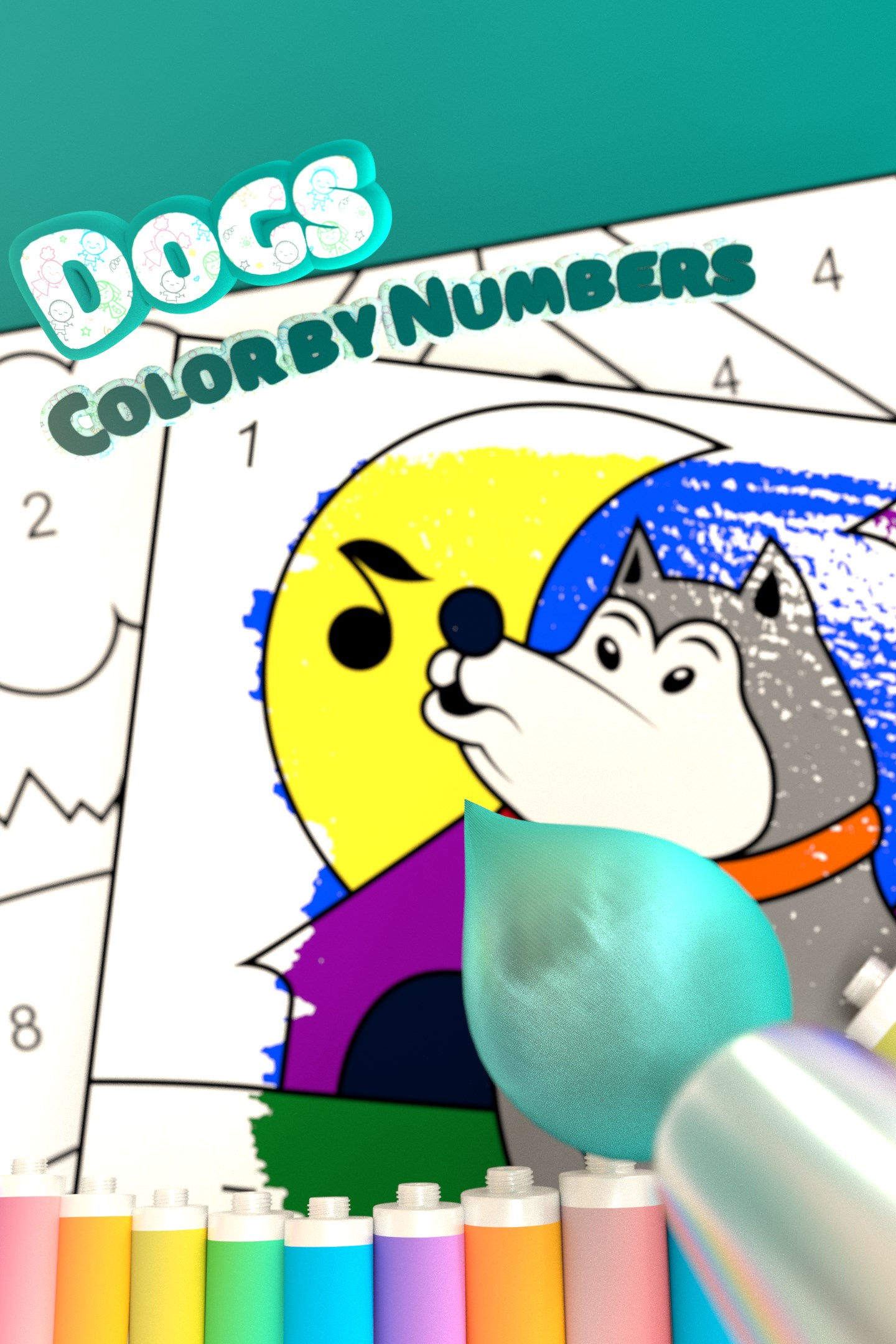 Color by Numbers - Dogs