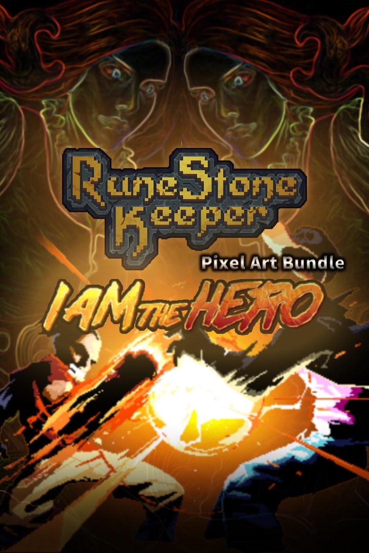 RuneStone Keeper and I am the hero PixelArt Bundle image