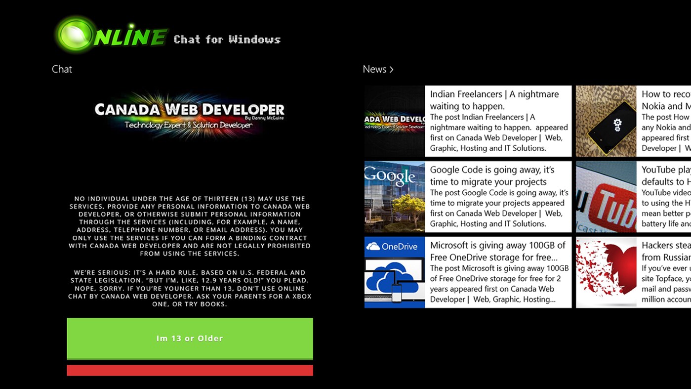#2. Online Chat for Windows (Windows) 由: CanadaWebDeveloper