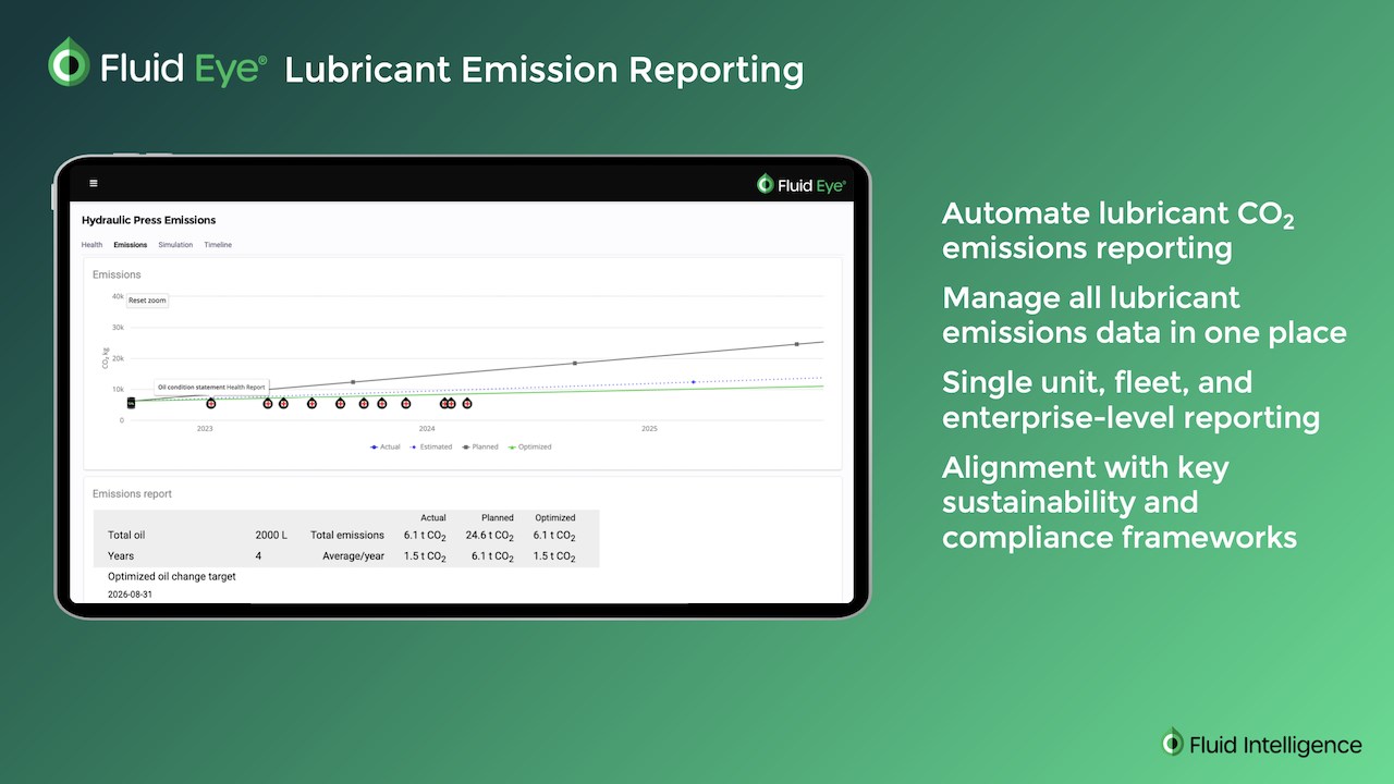 Snapshot 1 of Fluid Eye® - Lubricants Emission Reporting