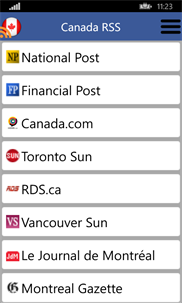 Canada RSS screenshot 2