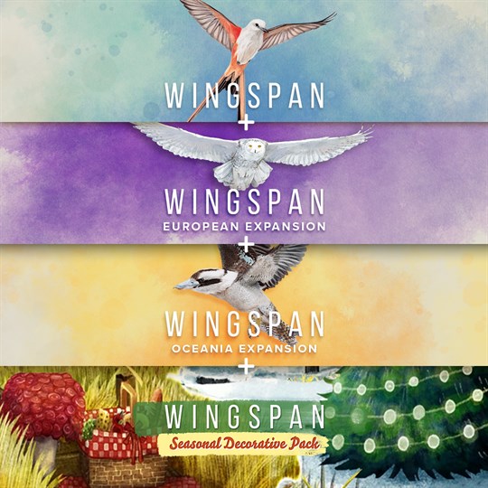 Wingspan + European Expansion + Oceania Expansion + Seasonal Decorative Pack for xbox