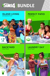 The Sims™ 4 즐거운 야외 활동 번들 – 아일랜드 라이프, 완벽한 테라스 아이템팩, 마당 꾸미기 아이템팩, 빨래하는 날 아이템팩