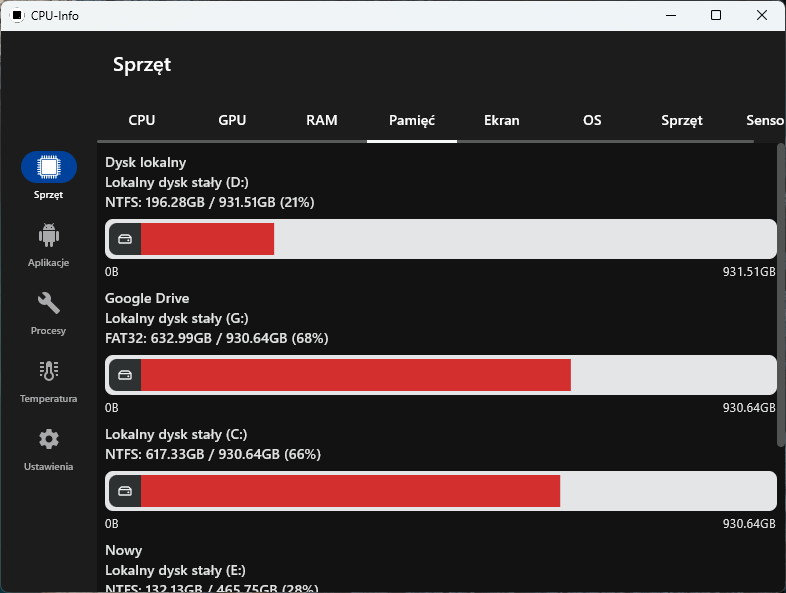CPU-Info screenshot