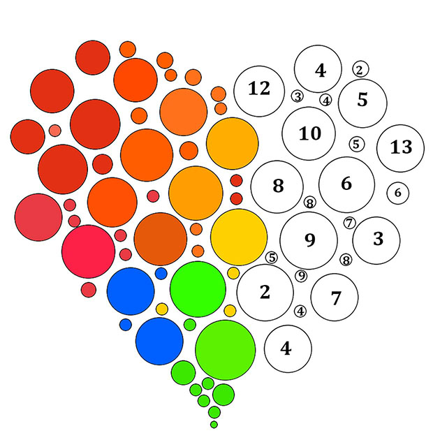 Circle Art Color By Number - Adult Coloring Book